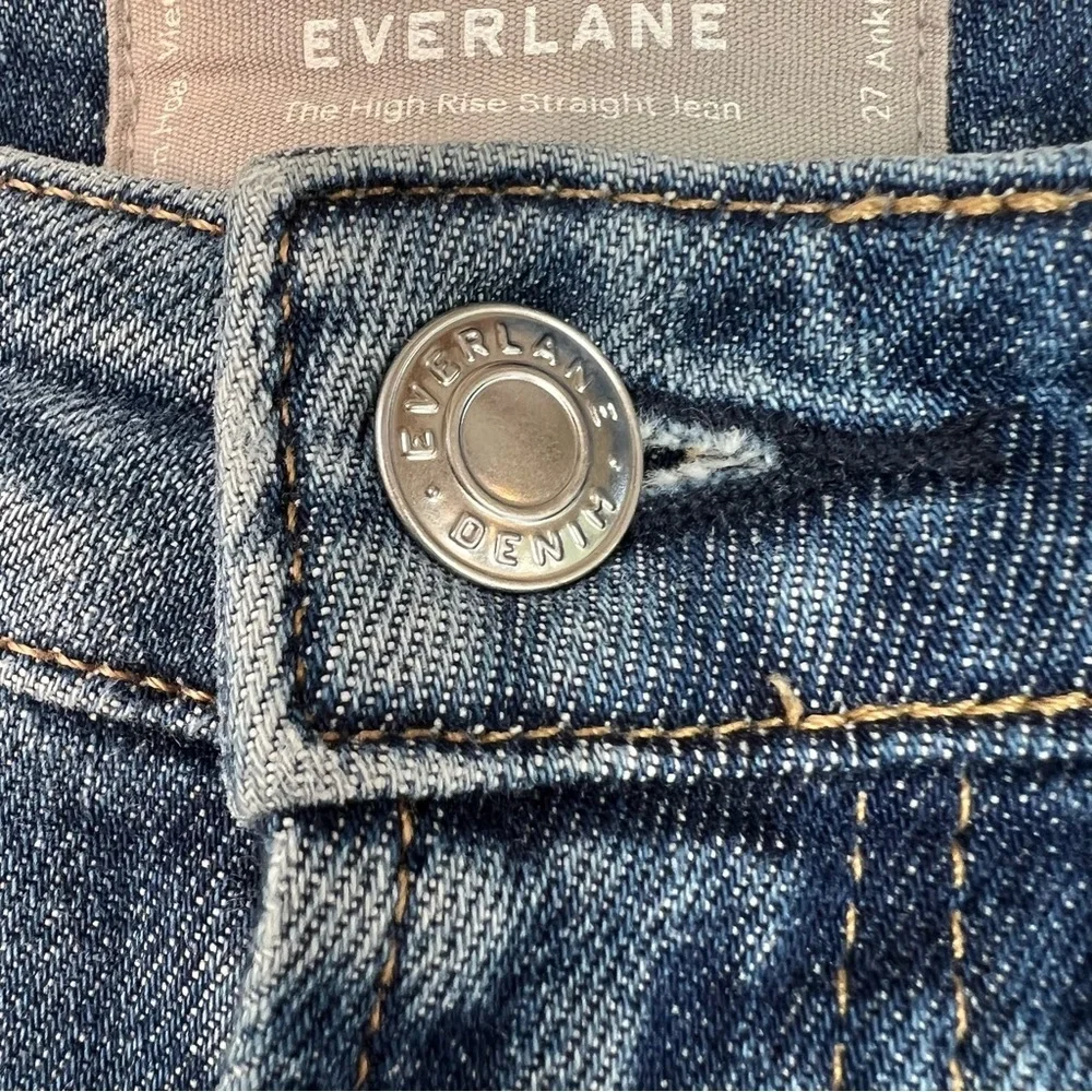 Everlane High Rise Straight Jeans Size 27 Ankle - Picture 5 of 10